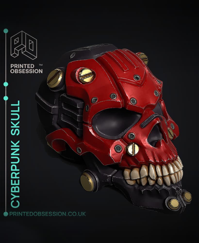 Mech Skull - cyberpunk - Decoration 3d model