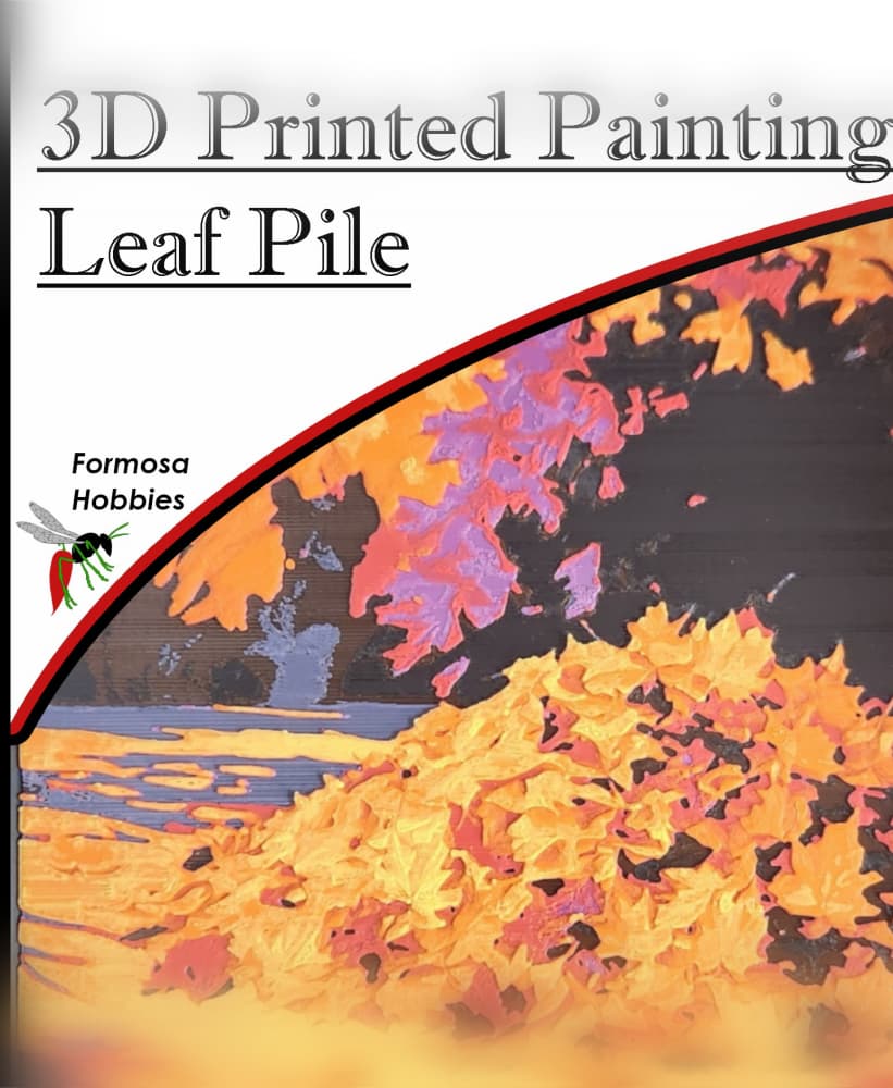 3D Printed Painting - Fall Leaf Pile 3d model