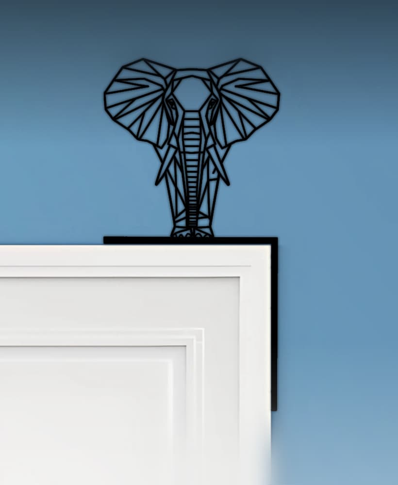 Elephant Door Corner Decor 3d model