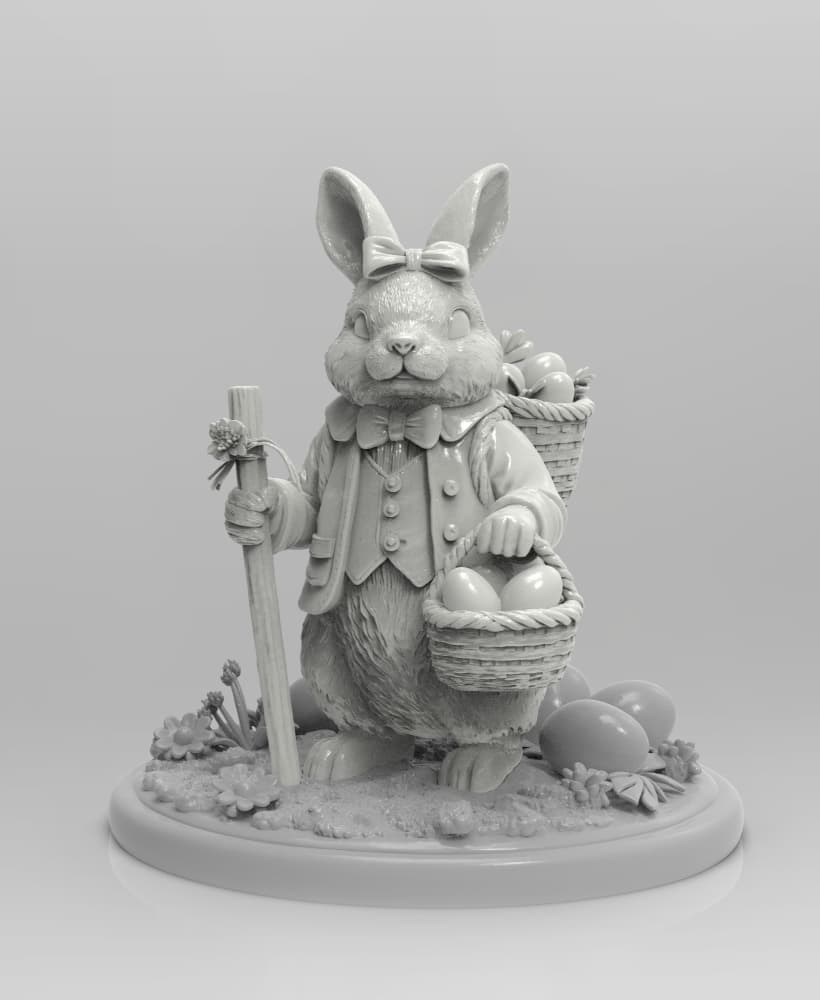 Classic Easter Bunny 3d model