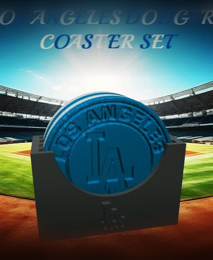 Los Angeles Dodgers Coaster Set (MLB) 3d model