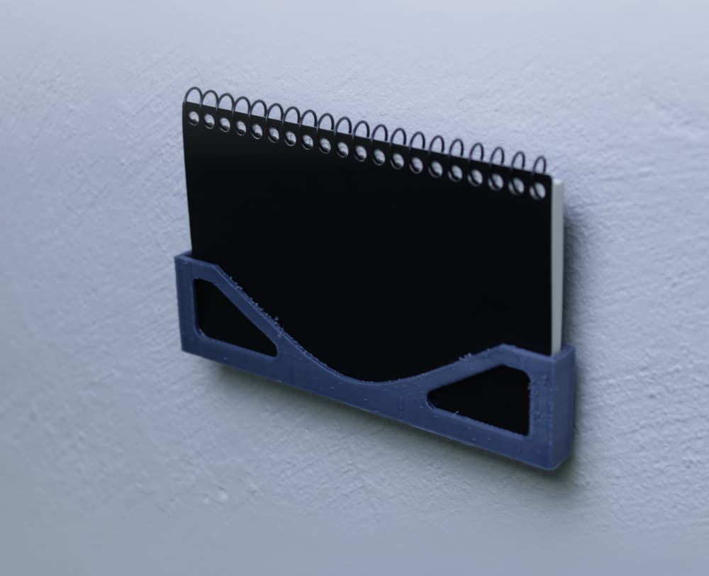 Minimalist A7 Notebook Holder (Wall-Mount & Desk) 3d model