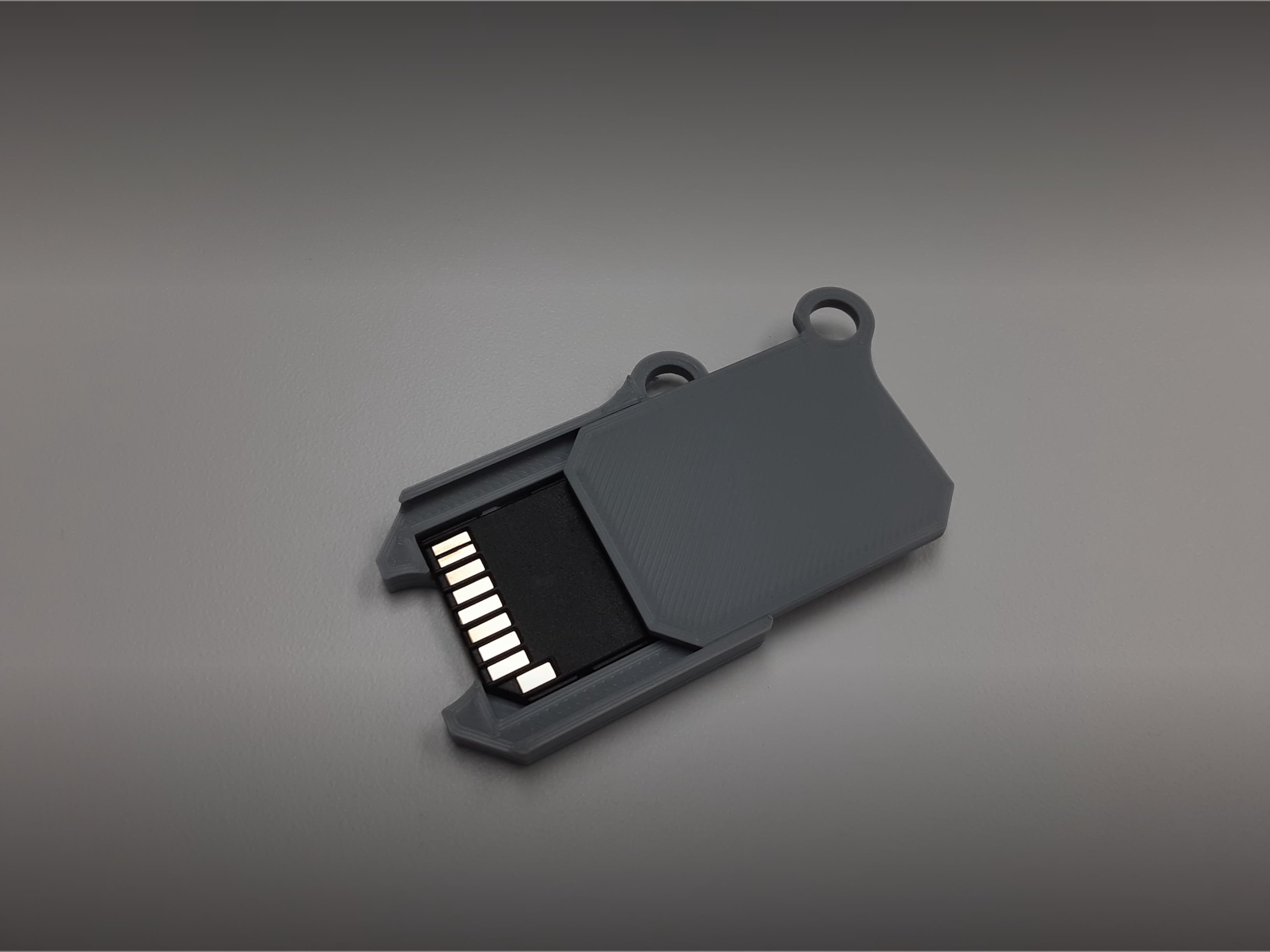 SD Card Locking Keychain 3d model