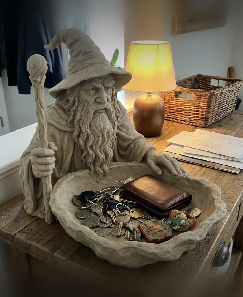 Wizard Catchall Bowl - Fantasy Entryway Key Holder & Desk Organizer 3d model