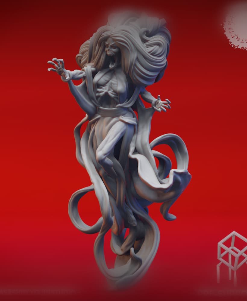 Banshee - Tabletop Miniature (Pre-Supported) 3d model