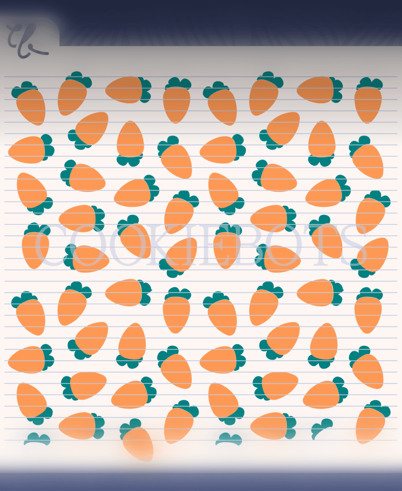 Zanahorias 2 pzs / Carrot Pattern 2 pcs Stencil SVG 3d model
