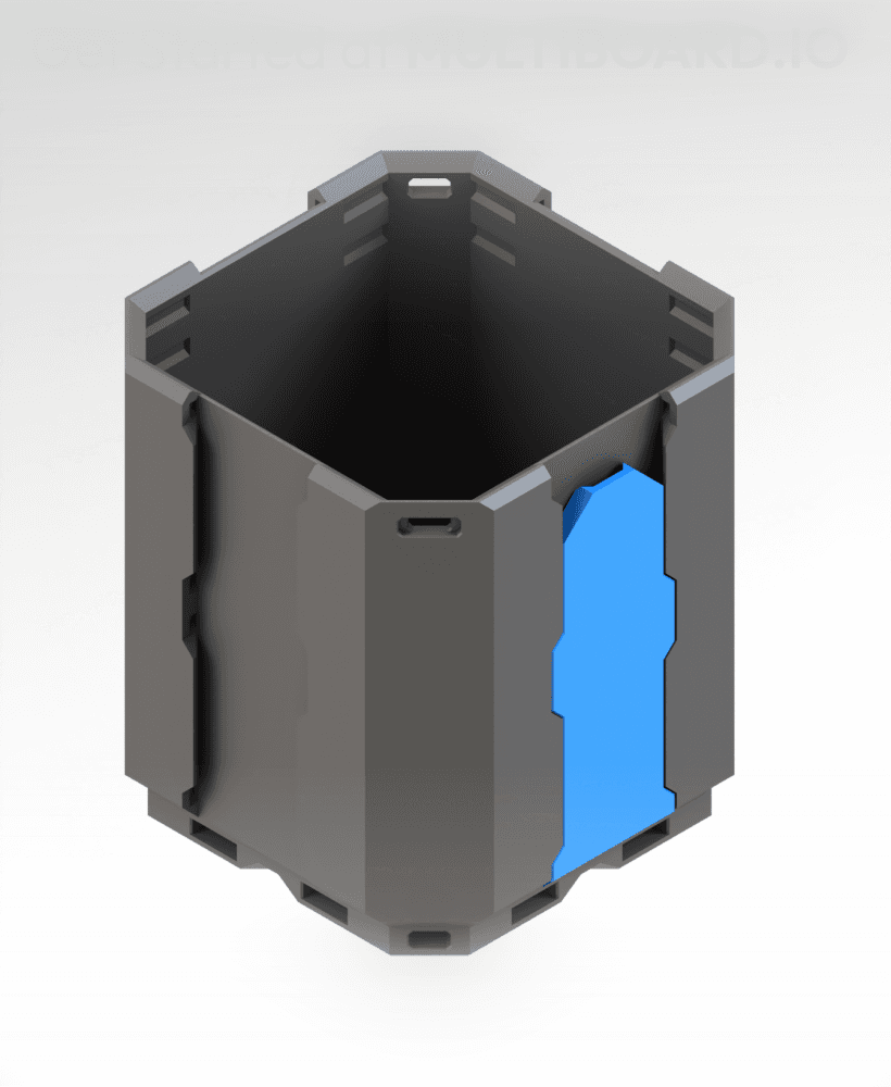 1 LU Bin Fit - OI Cover Locked Lite Rail - (1.5 MU Rail) 3d model