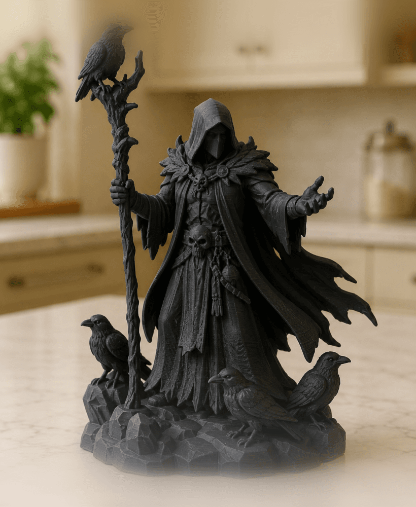 Raven Necromancer STL 3d model