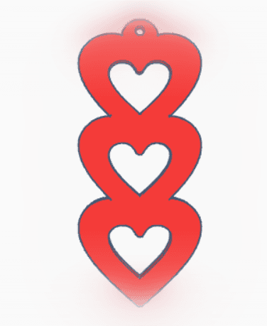 Three Stacked Hearts 1.stl 3d model
