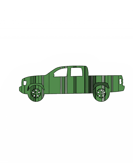 Dakota 3D Car Flip Art Desk Display 3d model