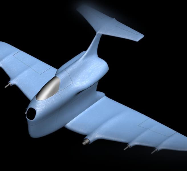 Guppy Space Fighter Jet v2 3d model