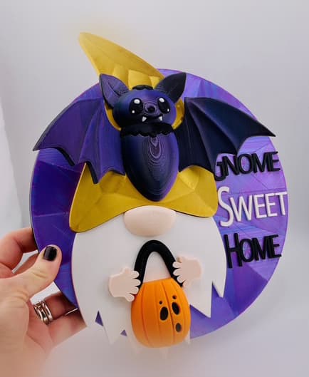 Magnetic Halloween Bat Hat Gnome For Modular Sign 3d model