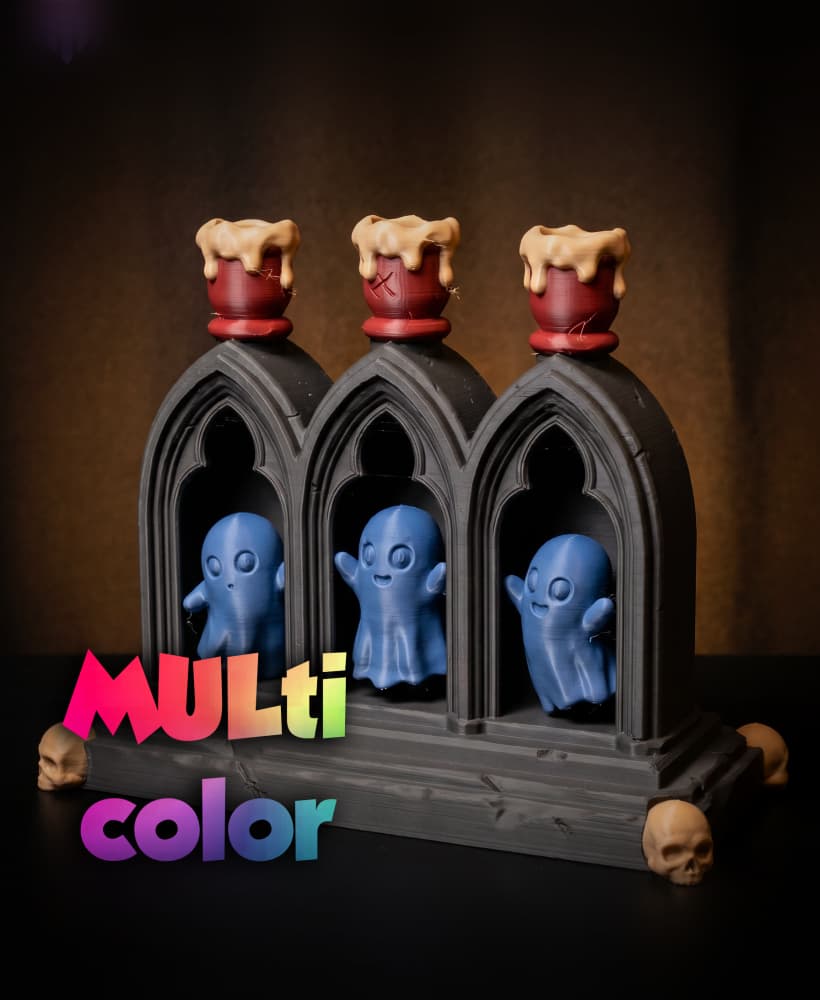 Ghost Arch Display 3MF | Halloween Decor Multi-Color | Diorama 3d model