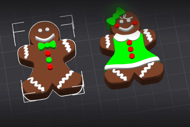 Gingerbread People Cookies 3d model