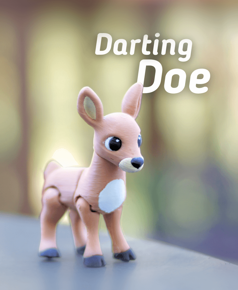 Darting Doe - Articulated Fidget Deer - Ludo Animal 3d model