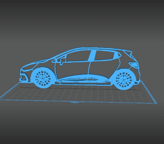 Renault - Clio 4 RS Wall Art 3d model