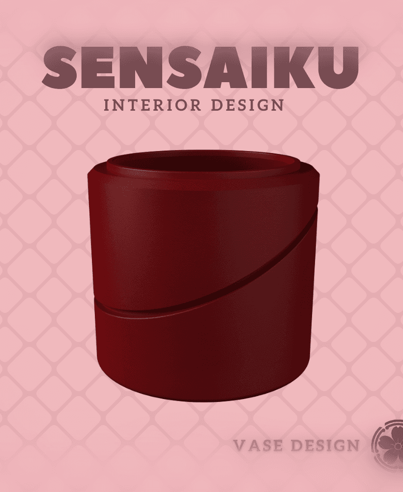 138. Cylinder - V99 Custom Vase Design - Ikebana Home Decoration 3d model