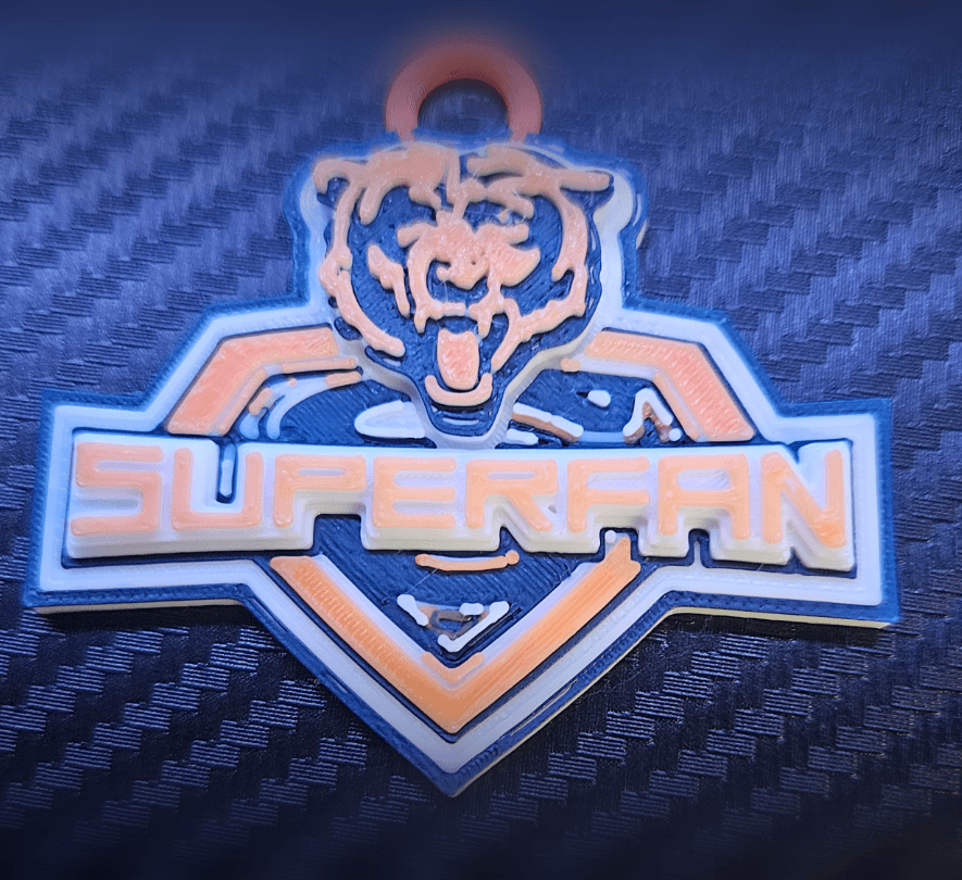 CHICAGO+BEARS+SUPERFAN+100MM+HOOK+v1+READY.3mf 3d model