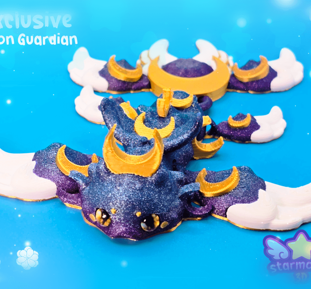 Moon Guardian Dragon Flexi 3d model