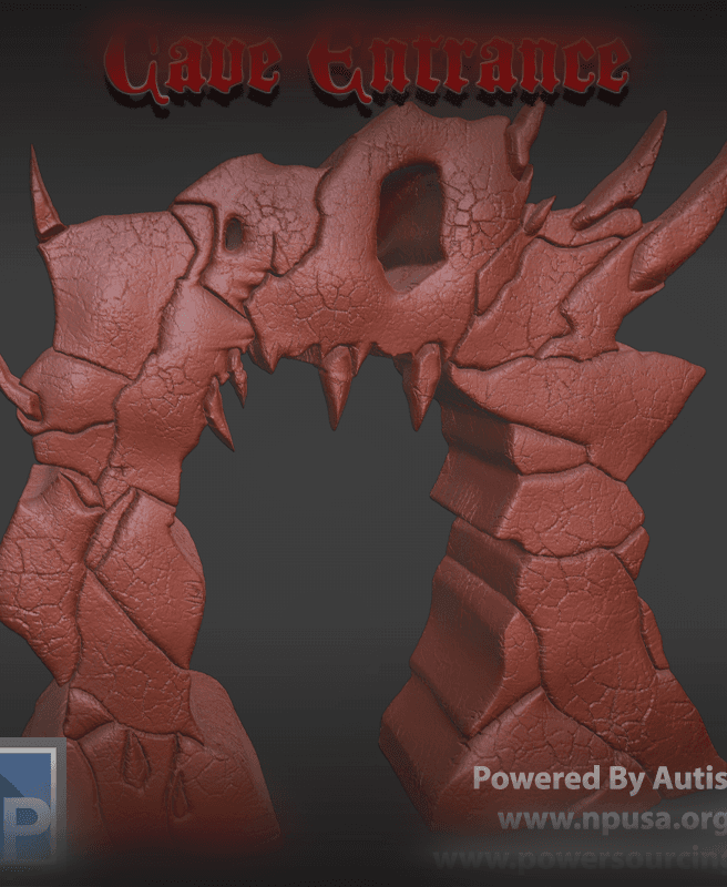 Spooky Cave Entrance 3d model