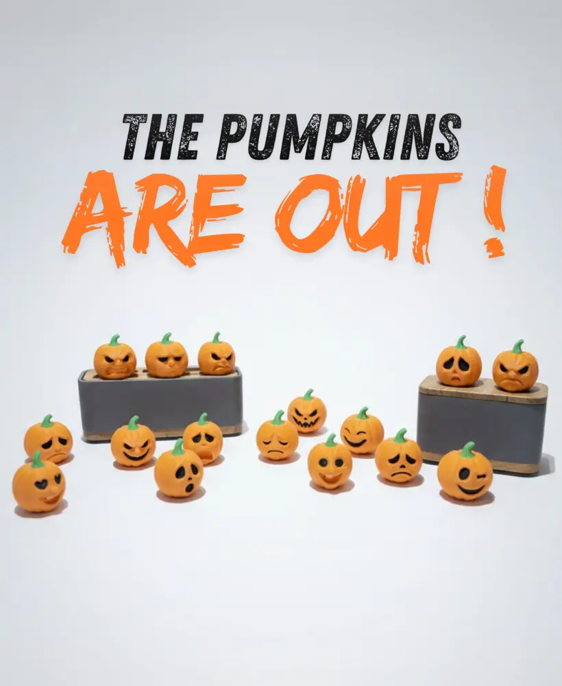 PUMPKINS ARE OUT / GRIMACING PUMPKINS / MINI PUMPKINS / HALLOWEENDECOR 3d model