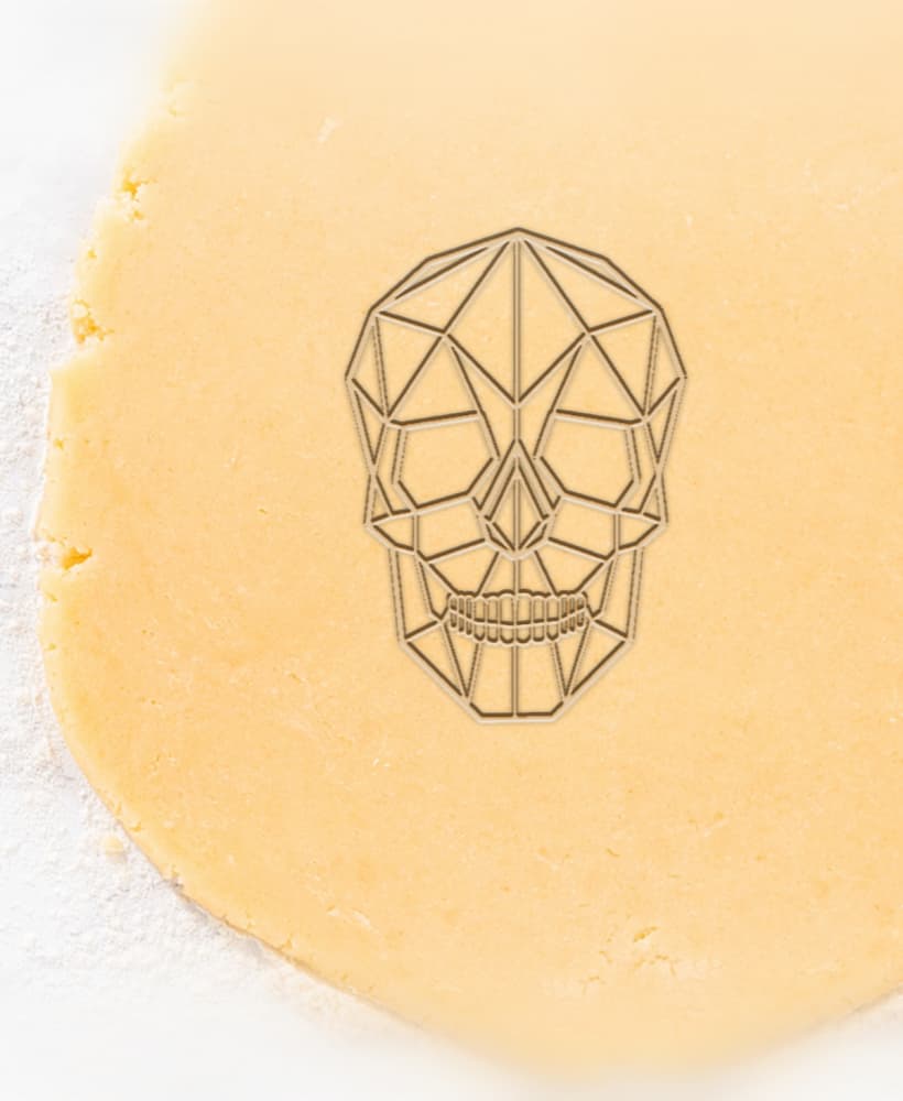 Geometric Skull Cookie Cutter, Biscuit Cutter 3d model