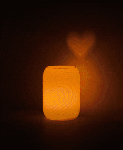 Heart Glow Mini Lamp – Valentine’s LED Tealight Holder with Heart Projection 3d model