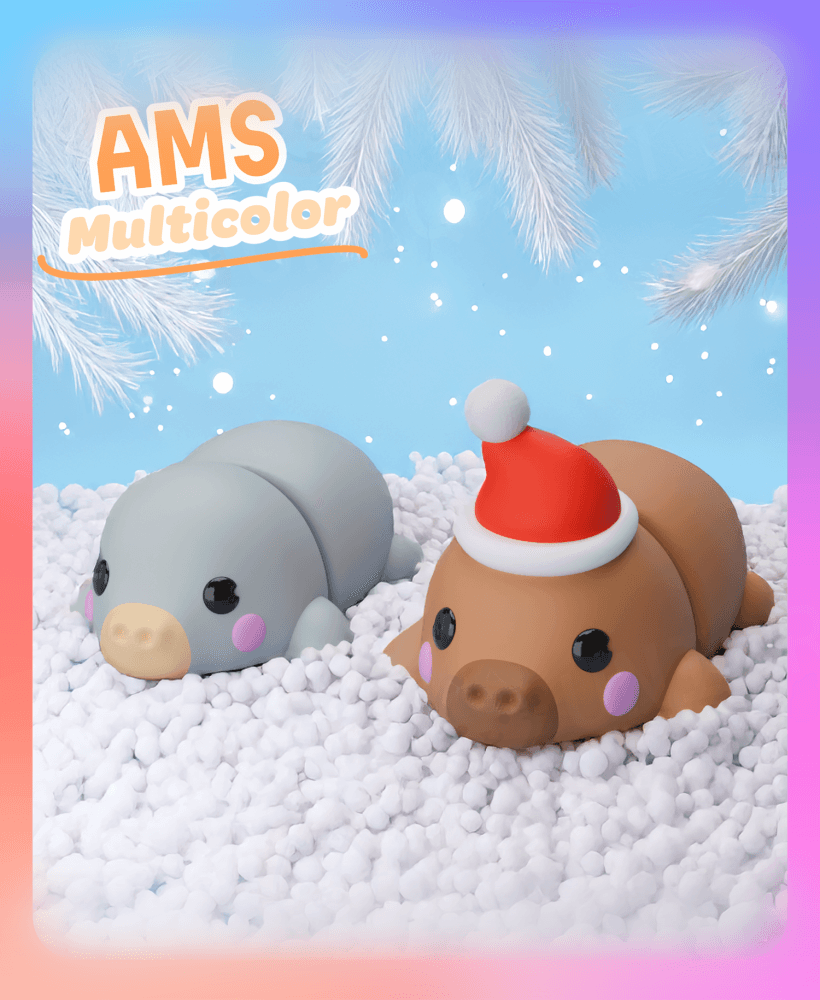 Flexi Mole Xmas and Regular Keychain (Mulitcolor) 3d model