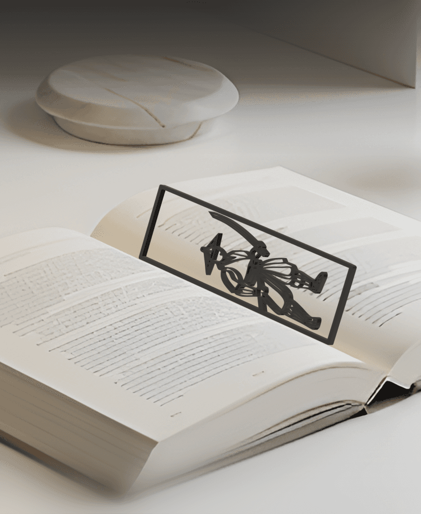 Samurai Bookmark, Gift Idea 3d model