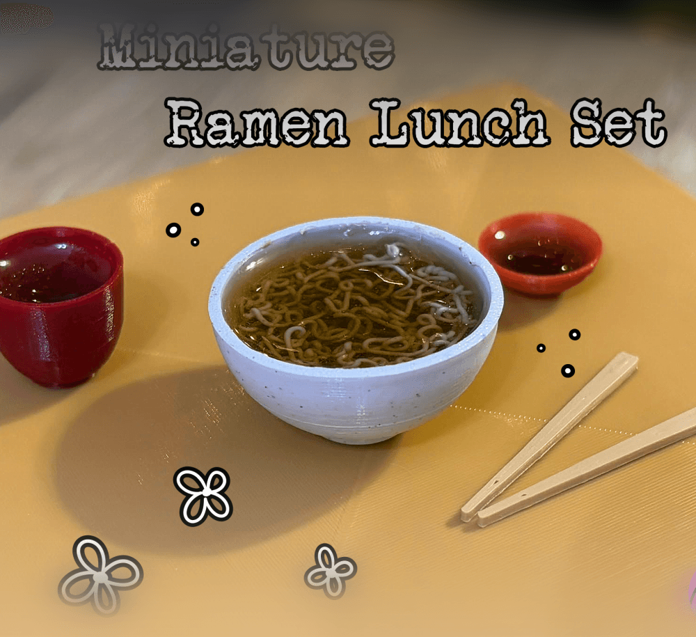 Miniature Ramen Lunch Set 3d model