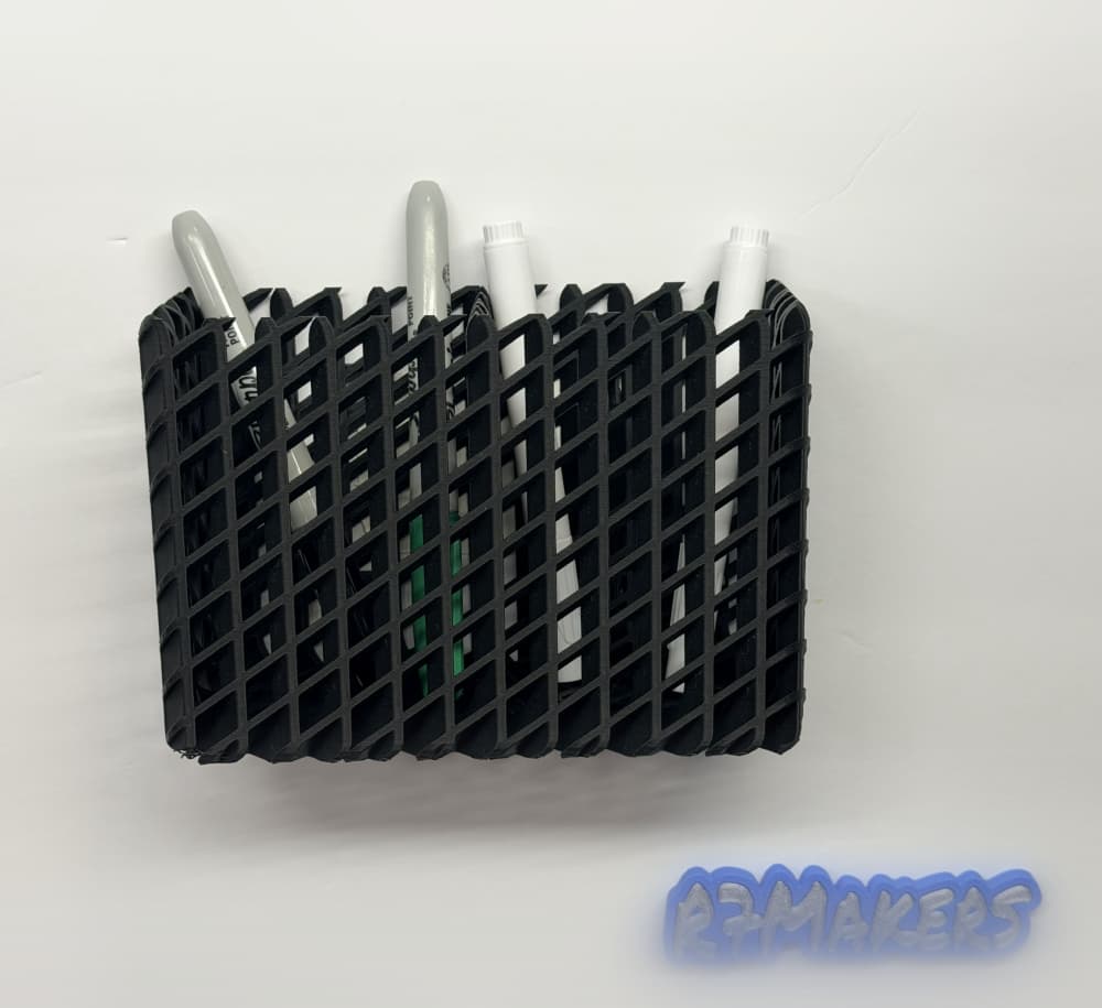 R7 Lattice Magnetic Dry Erase Marker Basket | Teacher Appreciation | R7Makers 3d model