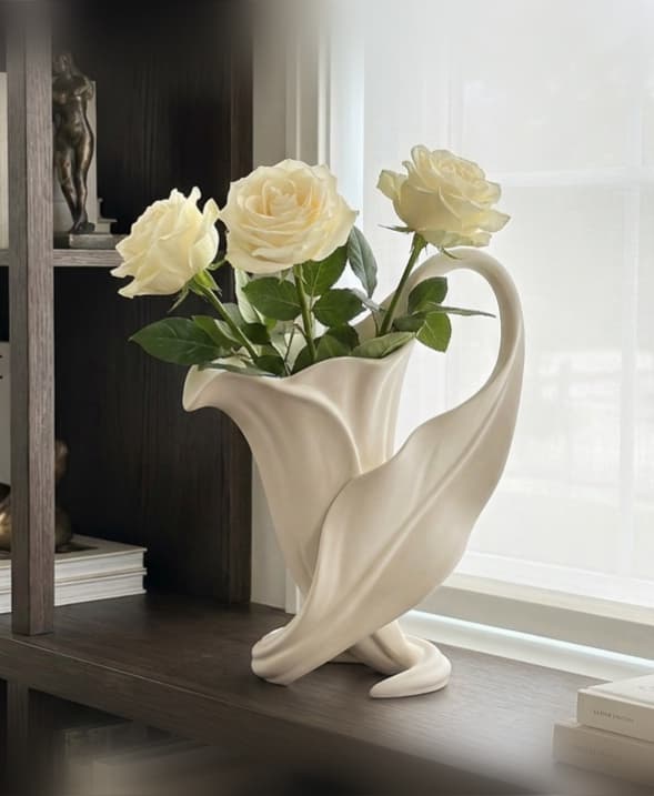 Organic Calla Lily Pitcher Vase – Sculptural Floral Vessel for Grandmillennial and Coquette Home Dec 3d model