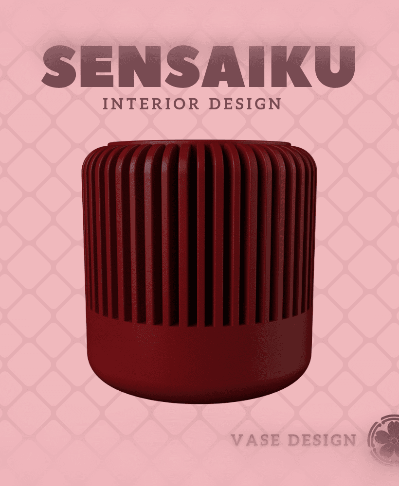 79. Cylinder V46 Custom Vase Design - Ikebana Home Decoration 3d model