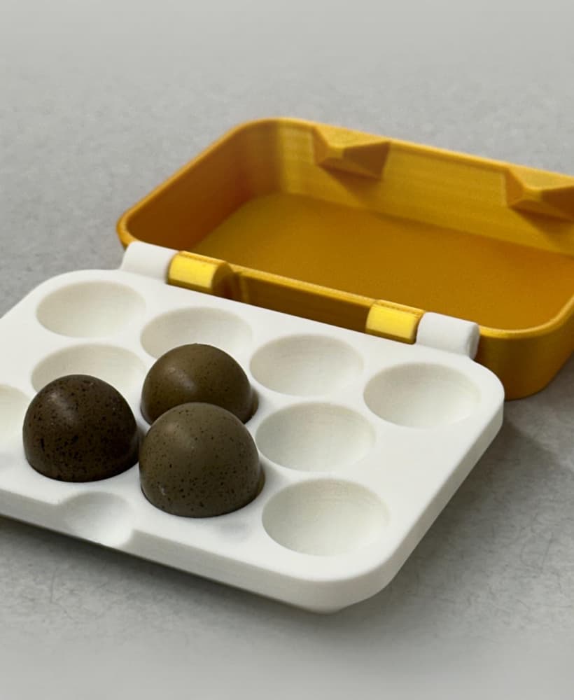 Modern Egg Carton for Button Quail | 11 Eggs 3d model