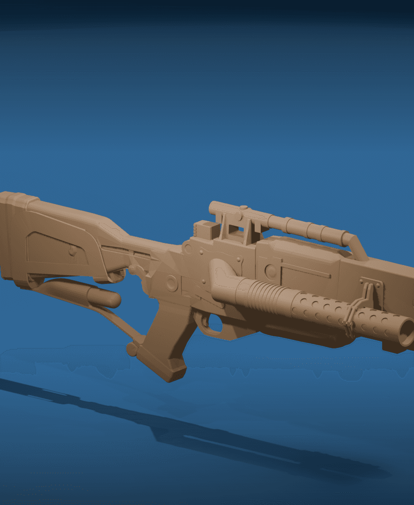 Sci-Fi Blaster Rifle v2 3d model