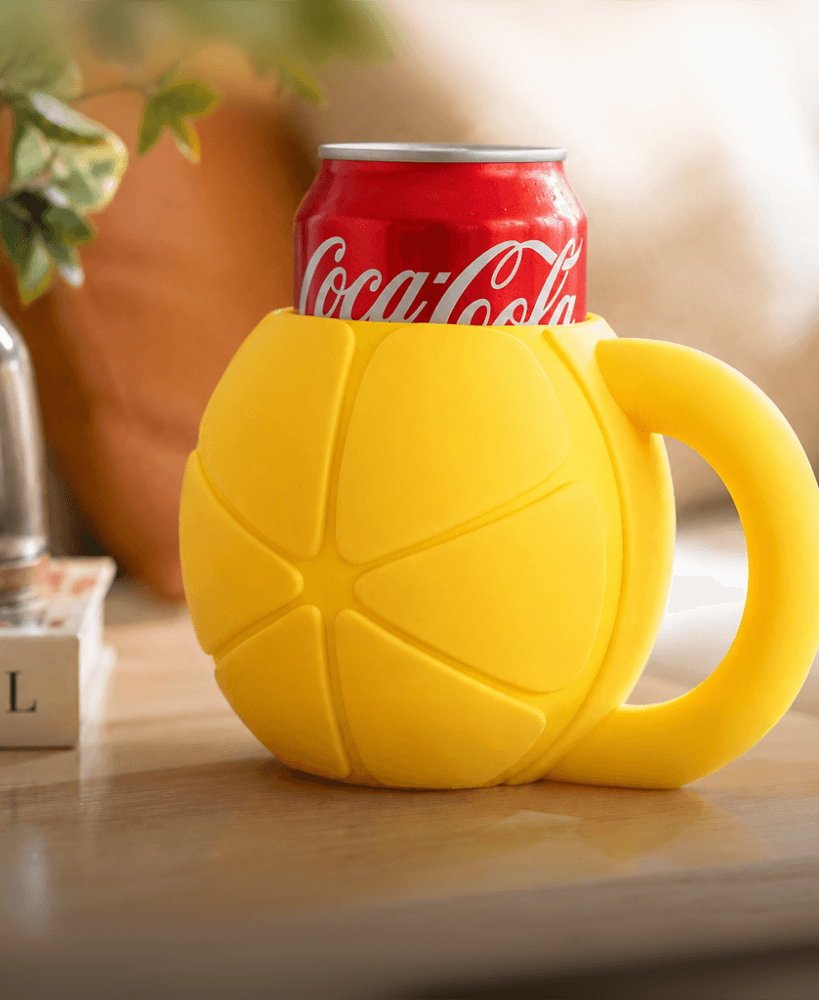 Lemon Soda Can & Drink Holder - Summer Decor 3d model