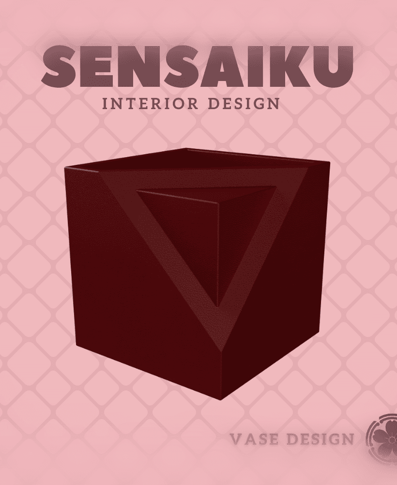 73. Cube 73 Custom Vase Design - Ikebana Home Decoration 3d model