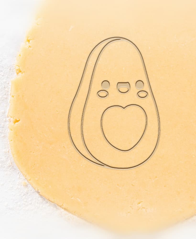 Avocado Cookie Cutter, Biscuit Cutter 3d model