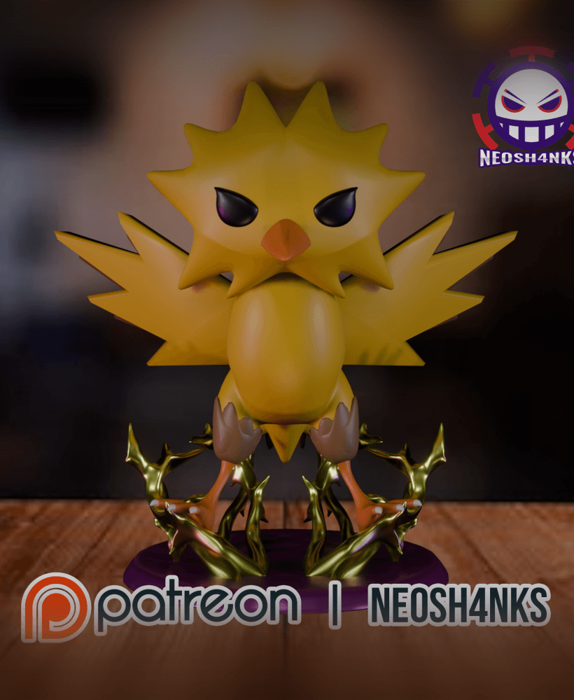 Zapdos Funko style 3d model