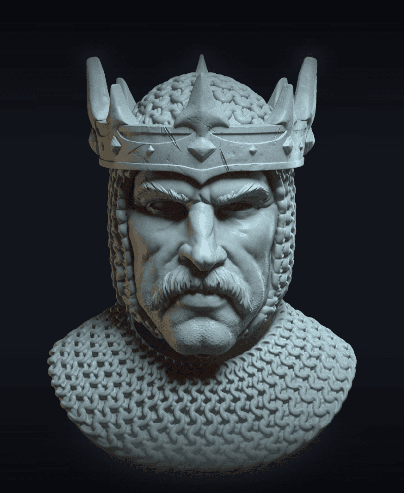 Palomino the Knight v2 (actiong figure head) 3d model