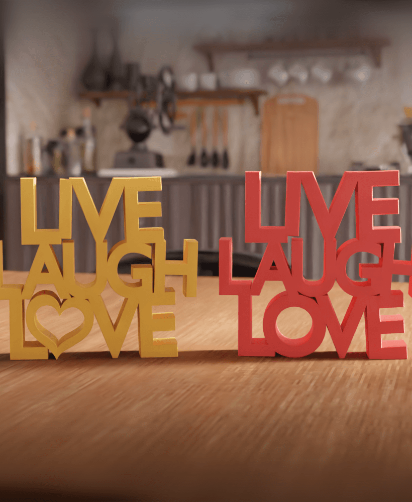 Live Laugh Love Decorative Desk Sign 3d model