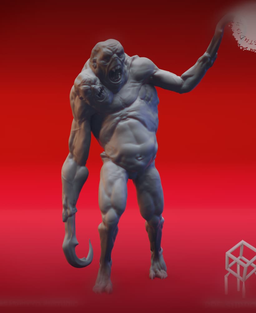 Sorrowsworn - The Angry - Tabletop Miniature (Pre-Supported) 3d model