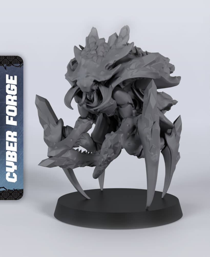Hive Queen - With Free Cyberpunk - Sci-Fi Gift Ideas for RPG and Wargamers 3d model