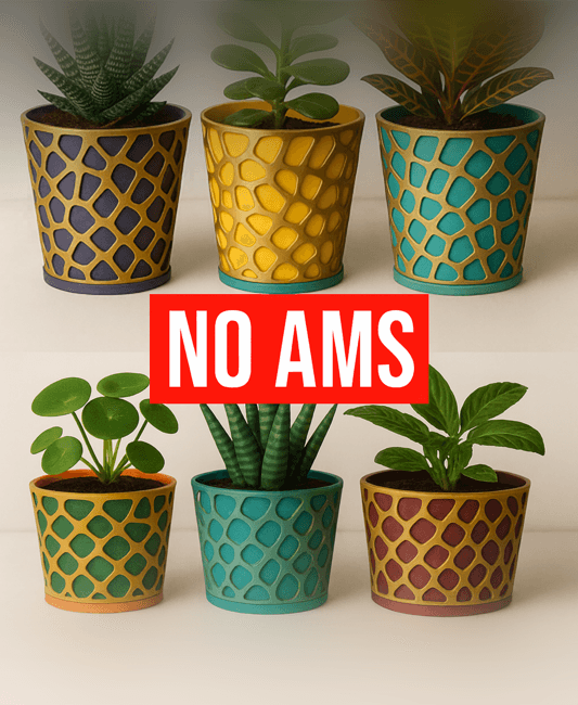 Organic Geometric Flower Pot 3d model
