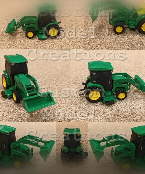 John Deere 3720 Tractor Kit With Accessories 1/64 3d model