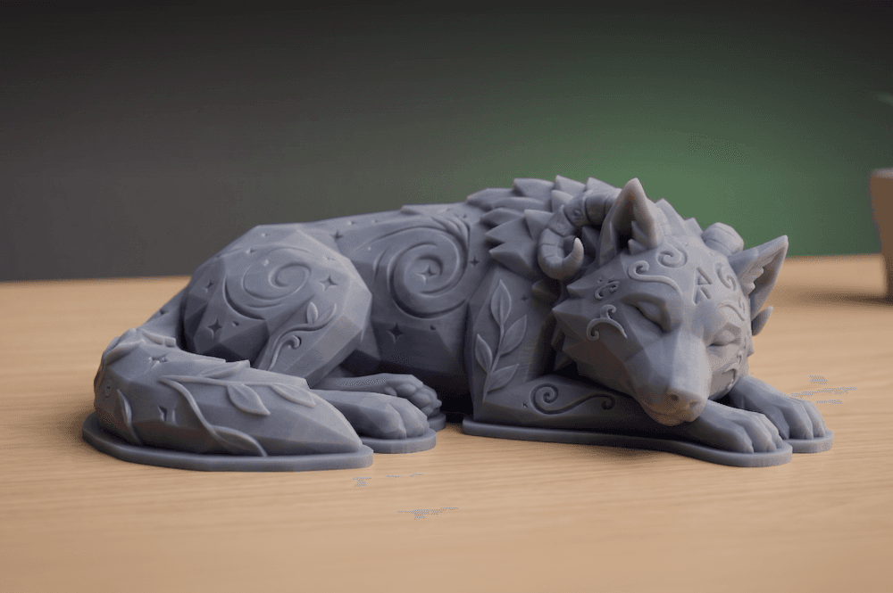 The Sombering Napping Wolf Series: #1 3d model