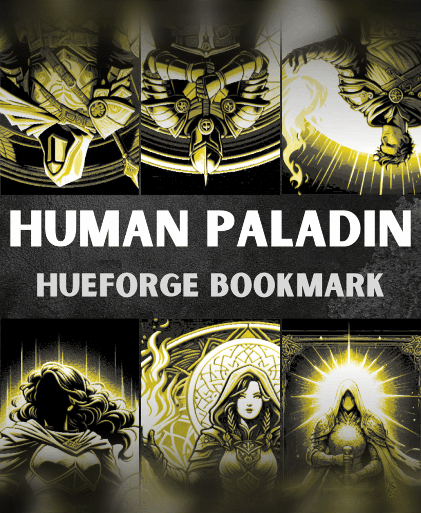 Human Paladin Bookmark (Male & Female) 3d model