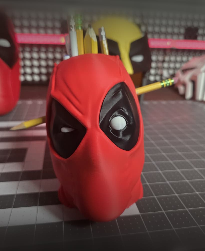 Deadpool Pencil Holder – Back to School Edition 3d model