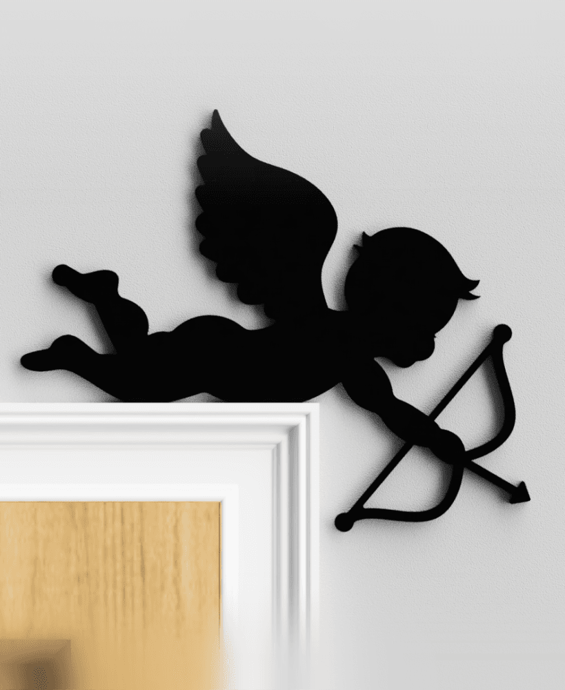Cupid Silhouette Door Topper 3d model
