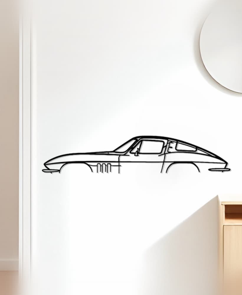 Corvette Classic C2 Wall Art, Wall Decor, Home Decor 3d model